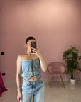 TOP DENIM CON CINTA
