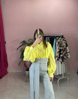 PANTALONE VITA ALTA CON FUSCIACCA