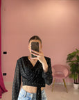 BLUSA CROP STRASS