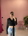 BLUSA CROP STRASS