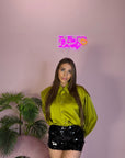 CAMICIA RASO CON SPALLINE