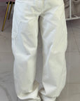 JEANS BALLOON BIANCO
