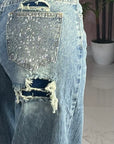 JEANS TASCA STRASS