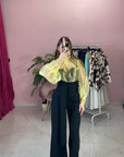 PANTALONE VITA ALTA CON FUSCIACCA