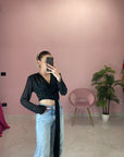 BLUSA CROP STRASS