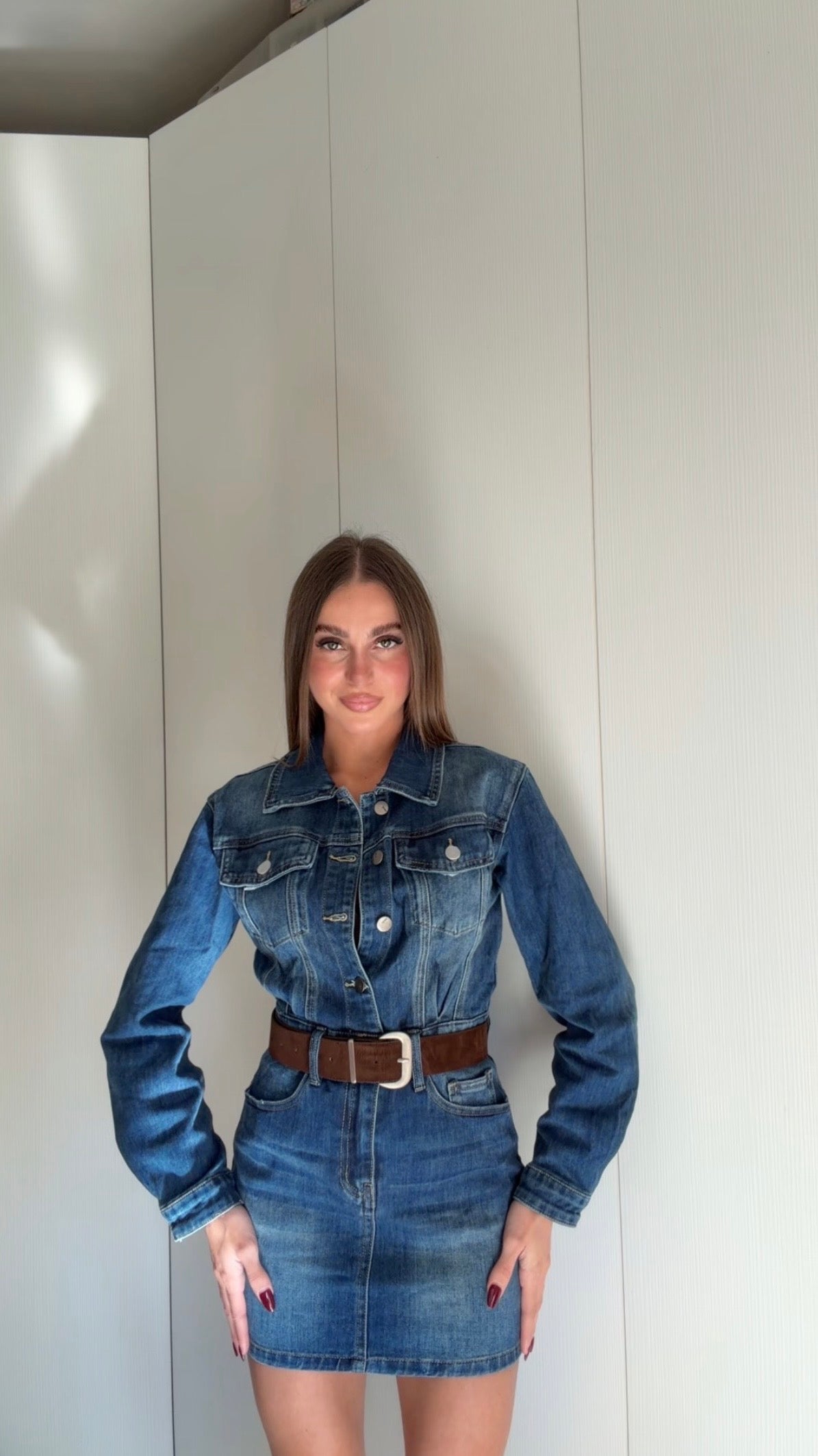 MINI DRESS IN DENIM