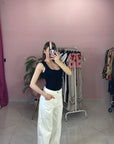 JEANS BALLOON BIANCO