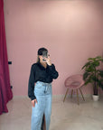 GONNA LONGUETTE IN DENIM