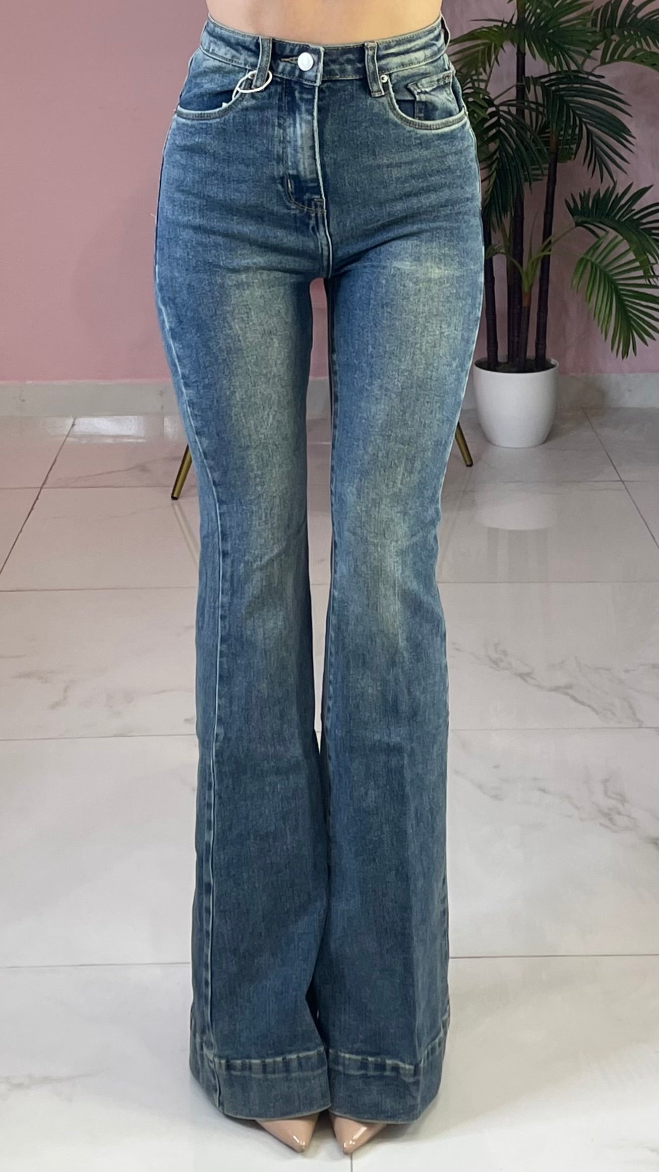 JEANS A ZAMPA PUSH UP