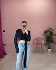 BLUSA CROP STRASS