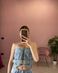 TOP DENIM CON CINTA