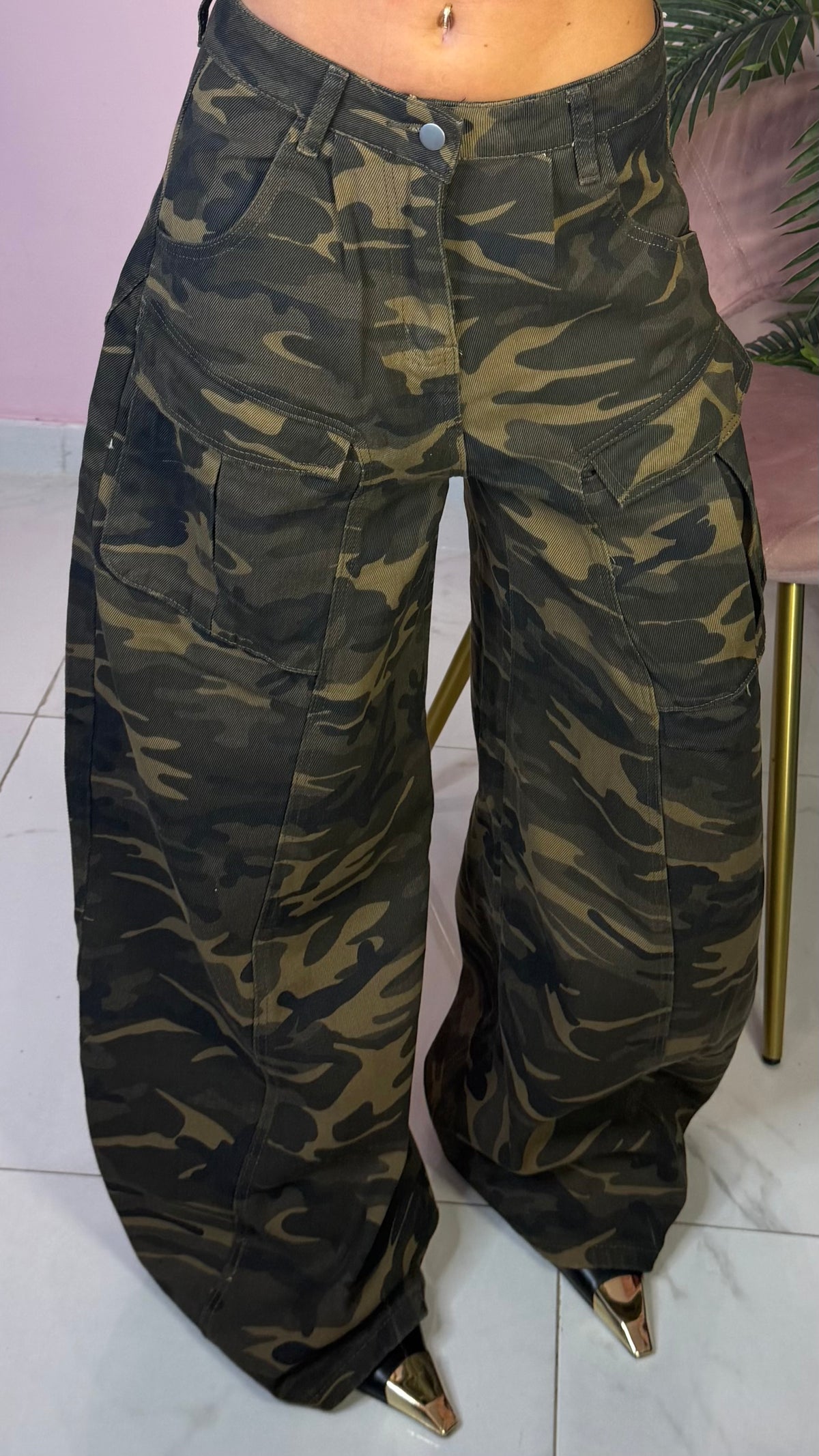 JEANS BALLOON MILITARE