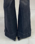 JEANS A ZAMPA NERO