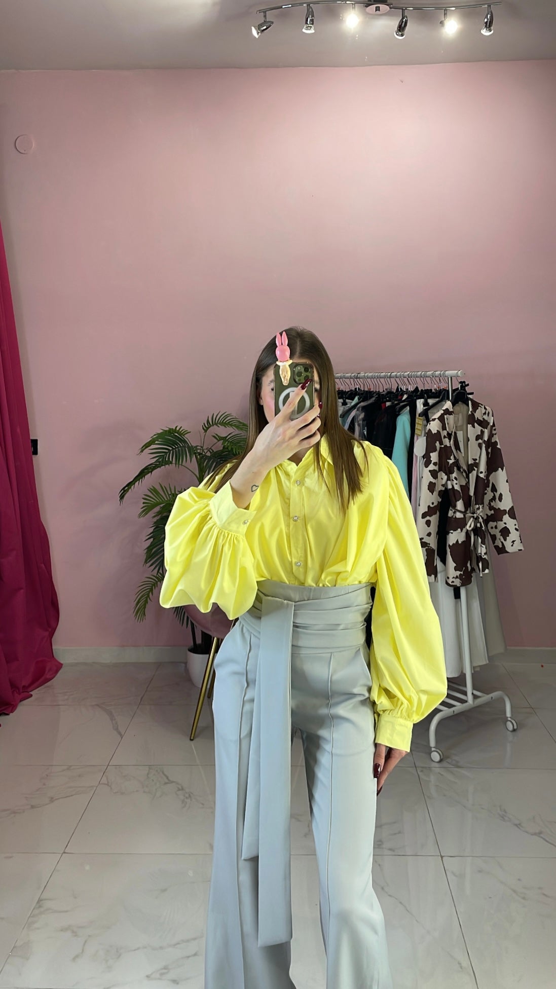 PANTALONE VITA ALTA CON FUSCIACCA