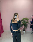 JEANS SHINY NERO