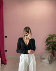 BODY CON SCOLLO E ARRICCIATURA