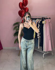 JEANS BRILLO CHIARO