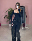 JEANS CARPENTER STRASS NERO 2.0