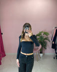 JEANS SHINY NERO