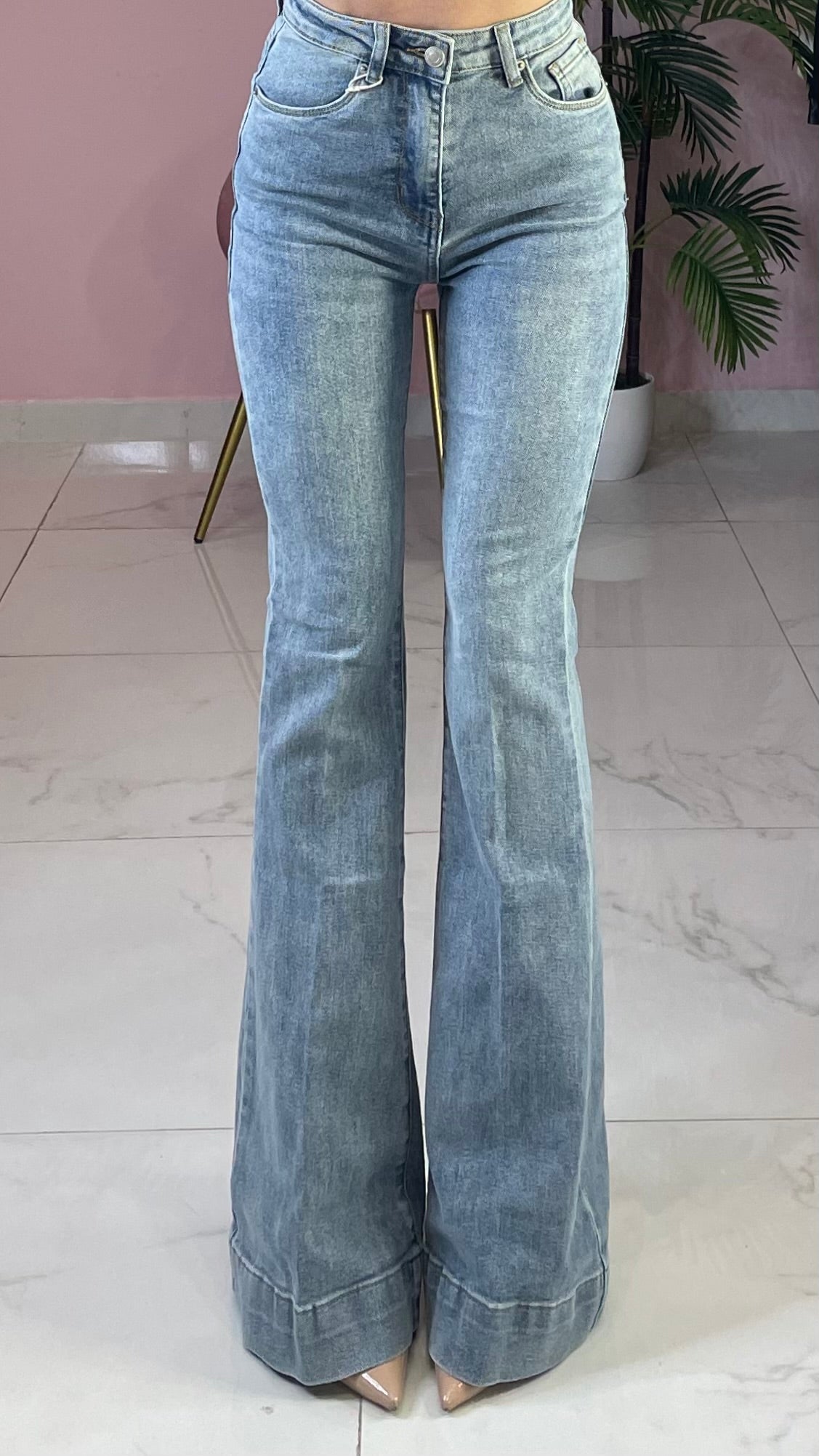 JEANS A ZAMPA PUSH UP