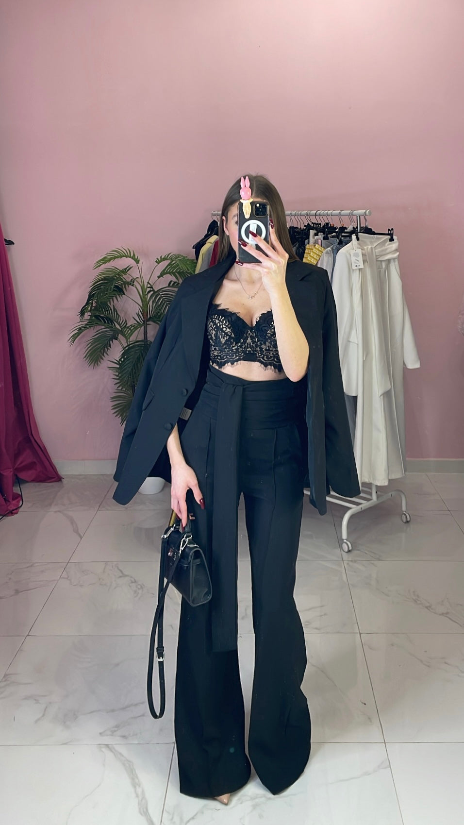 PANTALONE VITA ALTA CON FUSCIACCA