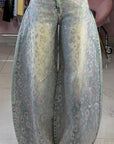 JEANS LEO STRASS PINK