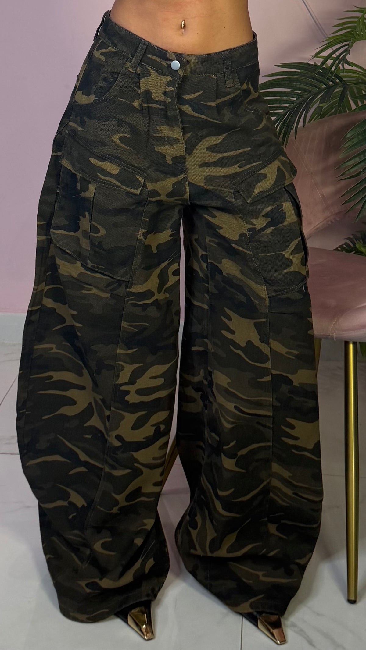 JEANS BALLOON MILITARE