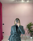 BLAZER CON CINTA IN VITA