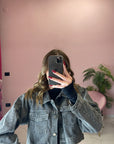 GIACCA CROP IN DENIM