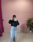 GONNA LONGUETTE IN DENIM
