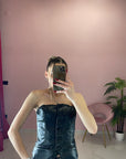 BUSTIER IN PELLE