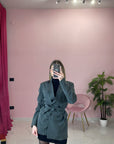 BLAZER CON CINTA IN VITA