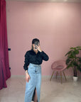 GONNA LONGUETTE IN DENIM