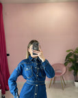 MINI DRESS IN DENIM